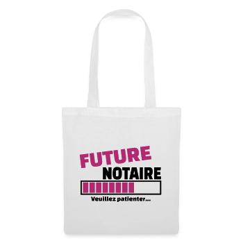 future notaire - Sac en tissu - blanc - Devant