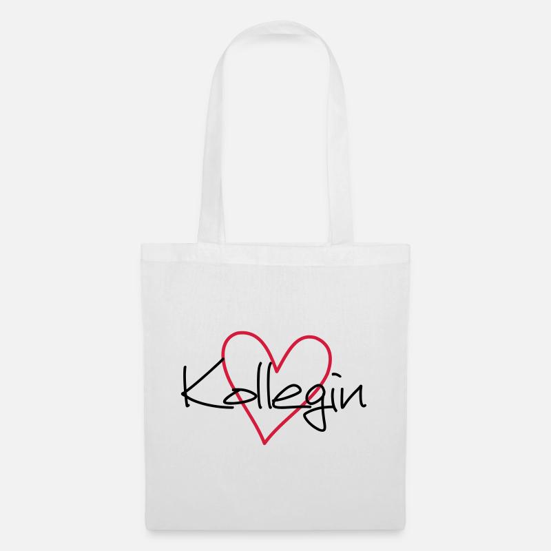Kollegin Herz Lieblingskollegin Geschenk - Stoffbeutel - Weiß