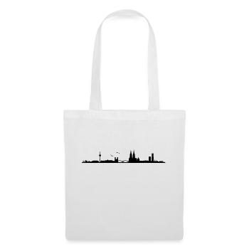 Cologne Skyline Panorama - Tote Bag - white - Front