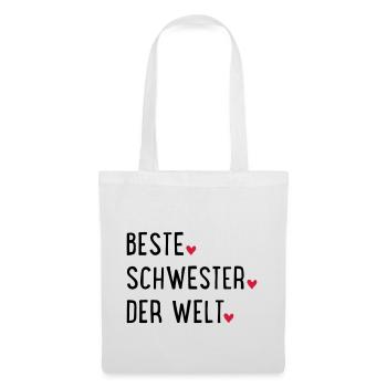 Schwester - Stoffbeutel - Weiß - Vorne