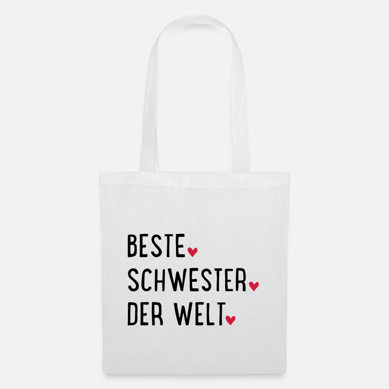 Schwester - Stoffbeutel - Weiß