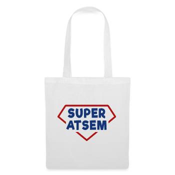 SUPER ATSEM - Sac en tissu - blanc - Devant
