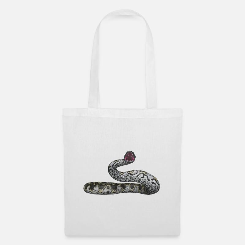 Abgottschlange, Boa Constrictor, Schlange - Stoffbeutel - Weiß