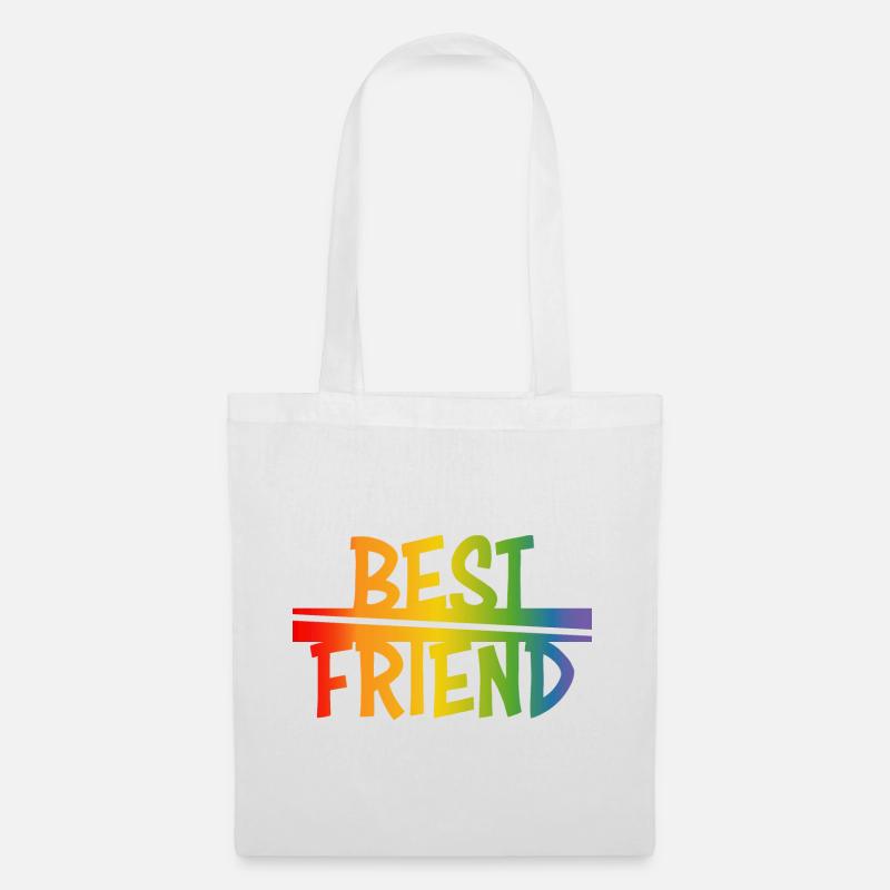 Best friend rainbow - Stoffbeutel - Weiß