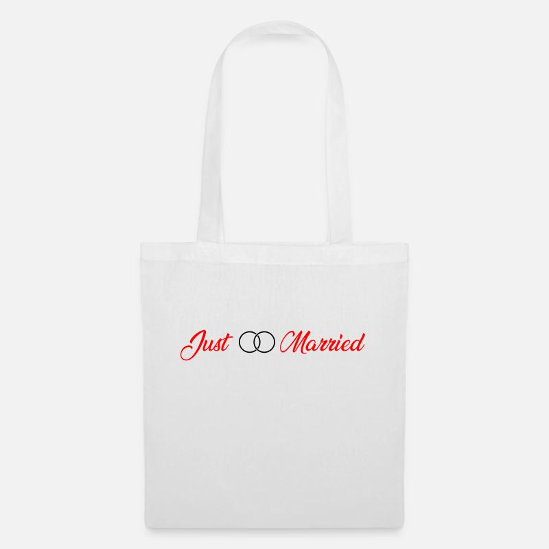 Just Married Rings - Stoffbeutel - Weiß