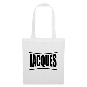 nom t-shirt Jacques t-shirt idée cadeau - Sac en tissu - blanc - Devant