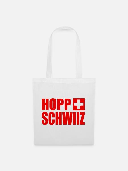 hopp schwiiz - Stoffbeutel - Weiß