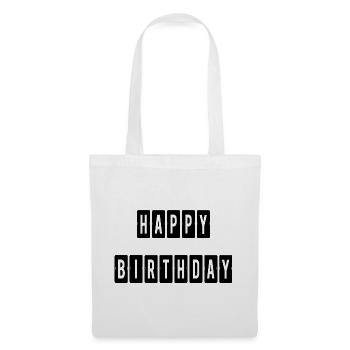ALLES GUTE ZUM GEBURTSTAG. ALLES GUTE ZUM GEBURTSTAG. JAHRESTAG. - Stoffbeutel - Weiß - Vorne