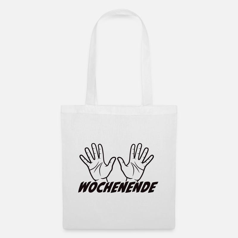 Wochenende - Stoffbeutel - Weiß