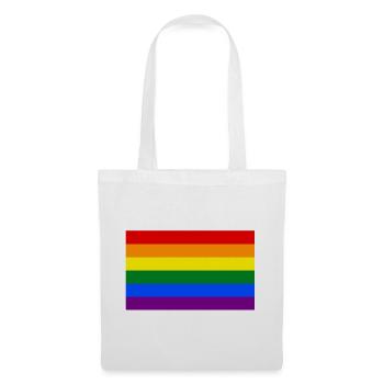 Pride Fahne, LGBTQ - Stoffbeutel - Weiß - Vorne