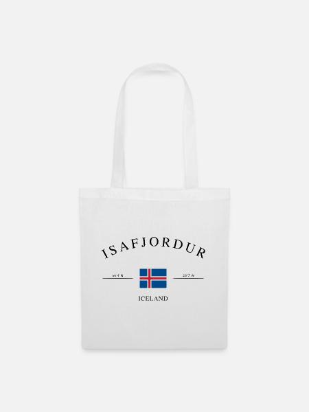 Ísafjörður Island – Urlaub Souvenir & Geschenk - Stoffbeutel - Weiß