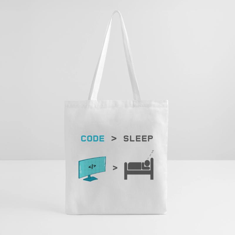 Code vs Veille : codeur en mode veille Sac en tissu