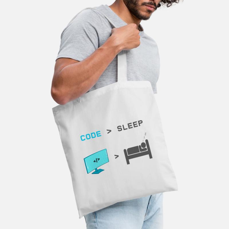 Code vs Veille : codeur en mode veille Sac en tissu