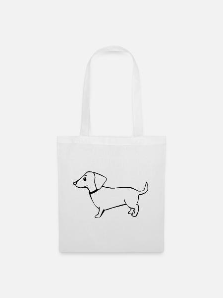 Dachshund - Stoffbeutel - Weiß