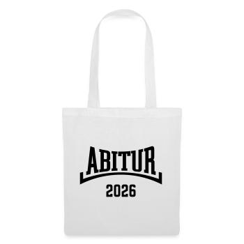 Abitur 2026 (Abiturient / Abi 26 / Konkav / B) - Stoffbeutel - Weiß - Vorne
