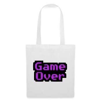  Game Over Pixel Retro - Stoffbeutel - Weiß - Vorne