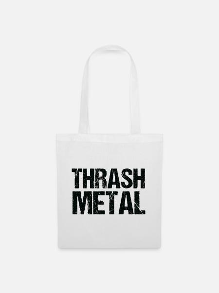 Thrash Metal Bold Typografie - Stoffbeutel - Weiß