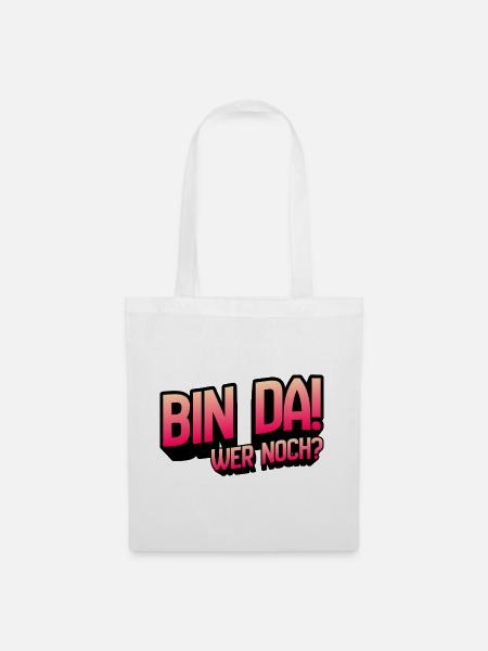 Bin Da Wer Noch Gradient - Stoffbeutel - Weiß