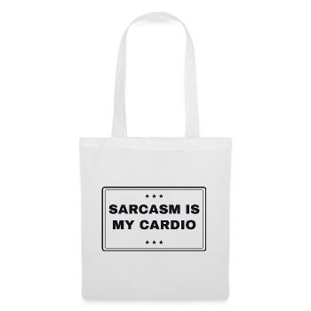 Sarcasm Is My Cardio - Fitness Saying - Tote Bag - white - Front
