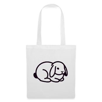 Schlappohr Hase Kaninchen Icon - Stoffbeutel - Weiß - Vorne