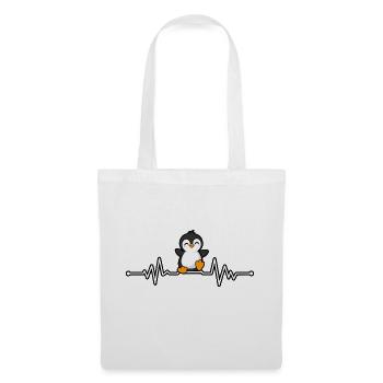 Pinguinherzschlag - Stoffbeutel - Weiß - Vorne