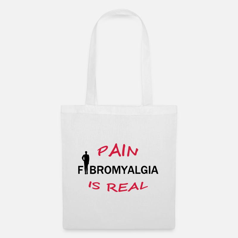Fibromyalgia - Pain is real Geschenk - Stoffbeutel - Weiß