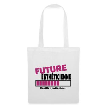 future esthéticienne - Sac en tissu - blanc - Devant