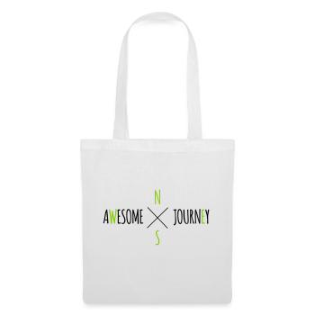 Awesome Journey - T-shirt de voyage (roadtrip) - Sac en tissu - blanc - Devant