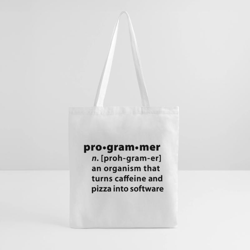 Programmdefinition - die Definition Programmer Stoffbeutel