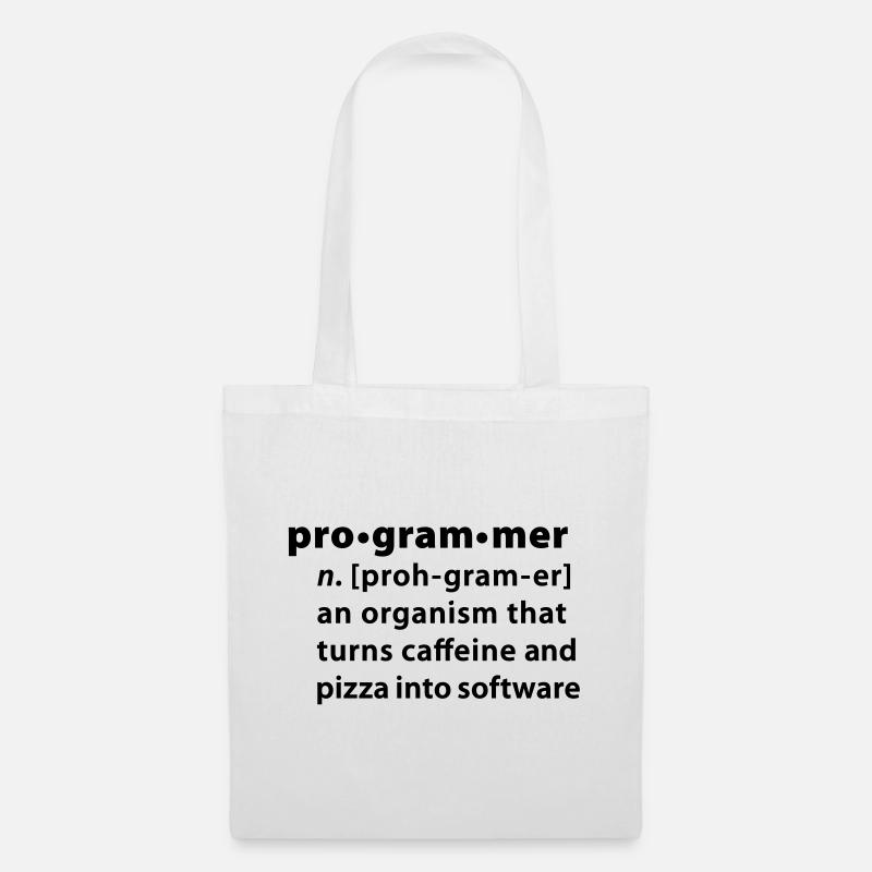 Programmer Wörterbuchdefinition - Stoffbeutel - Weiß