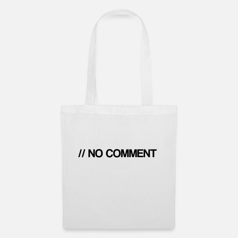 No Comment - Informatique - Commentaire - Coden - Sac en tissu - blanc