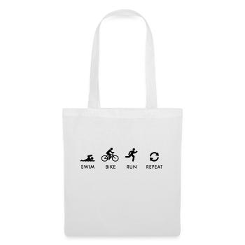 Triathlon nage répétition course à vélo - Sac en tissu - blanc - Devant