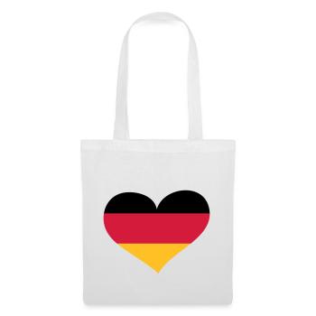 Deutschland Herz; Heart Germany - Sac en tissu - blanc - Devant