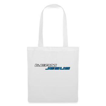 Team Jesus Racing Sport Logo Weiß Blau - Stoffbeutel - Weiß - Vorne