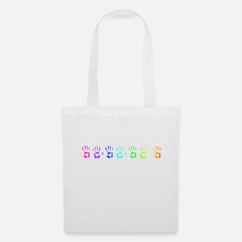 rainbow-coloured - Tote Bag - white