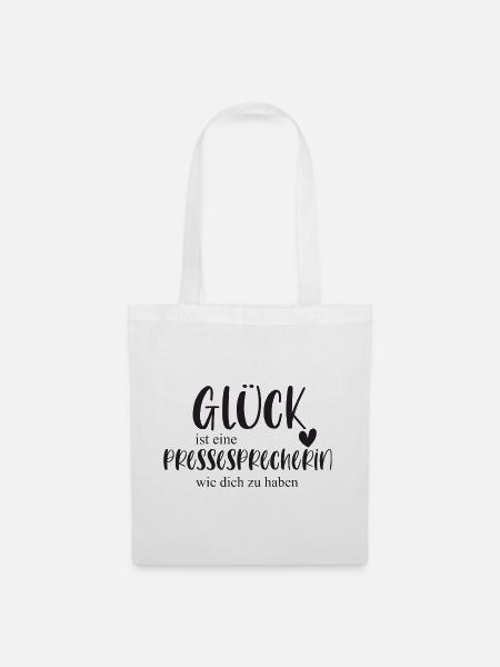 Pressesprecherin Fußball Sport Geschenk - Stoffbeutel - Weiß
