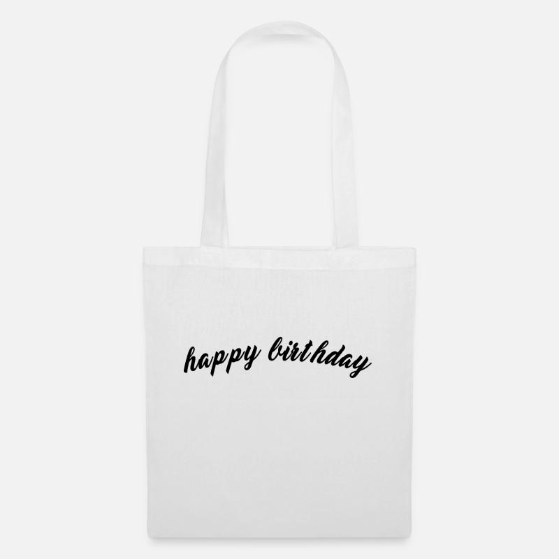 Happy Birthday - Stoffbeutel - Weiß