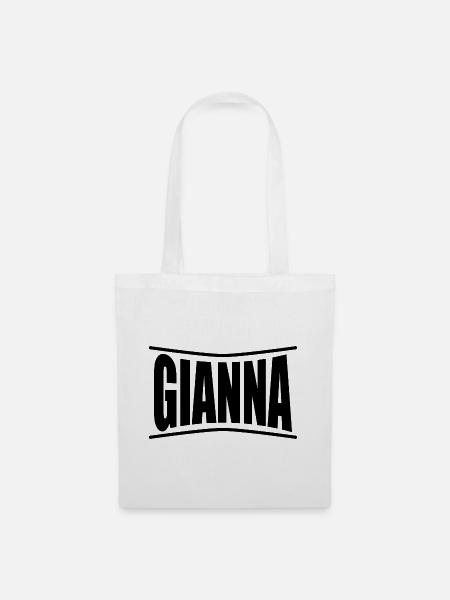 T-Shirt Gianna T-Shirt Geschenkidee - Stoffbeutel - Weiß