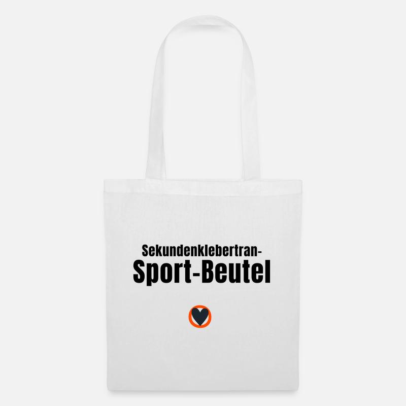 Sekundeklebertran-Sport-Beutel - Stoffbeutel - Weiß