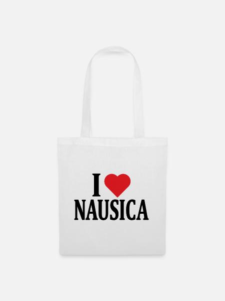t-shirt name I love Nausica t-shirt geschenkidee - Stoffbeutel - Weiß