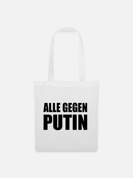 Alle gegen putin - Stoffbeutel - Weiß