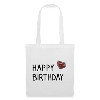 ALLES GUTE ZUM GEBURTSTAG. ALLES GUTE ZUM GEBURTSTAG. JAHRESTAG. - Stoffbeutel - Weiß - Vorne