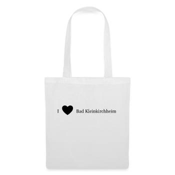 Herz Bad Kleinkirchheim schwarz - Stoffbeutel - Weiß - Vorne
