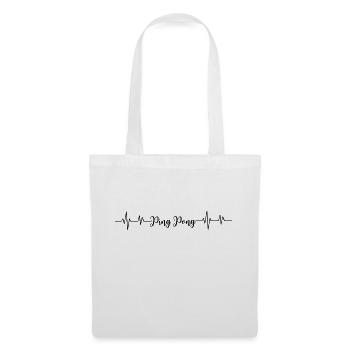 Ping-pong battement de cœur - Sac en tissu - blanc - Devant