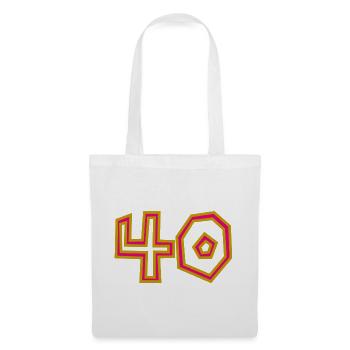 40. 40 YEARS. 40th ANNIVERSARY. 40TH ANNIVERSARY. - Tote Bag - white - Front