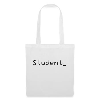 Student_ Logo Schwarz - Stoffbeutel - Weiß - Vorne