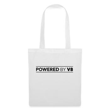 Powered by V8 - Tote Bag - white - Front