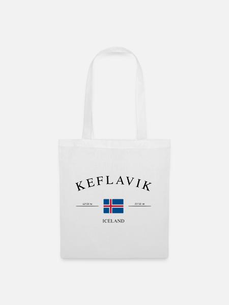 Keflavík Island – Urlaub Souvenir & Geschenk - Stoffbeutel - Weiß