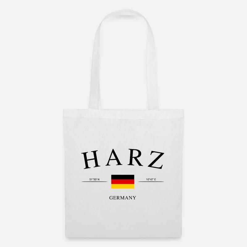 Harz Deutschland – Urlaub Souvenir & Geschenk - Stoffbeutel - Weiß