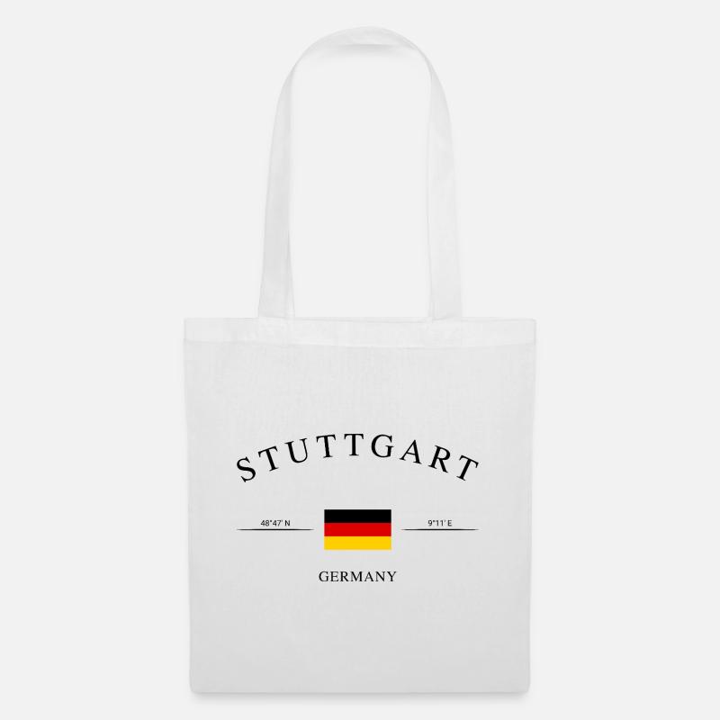 Stuttgart Deutschland – Urlaub Souvenir & Geschenk - Stoffbeutel - Weiß